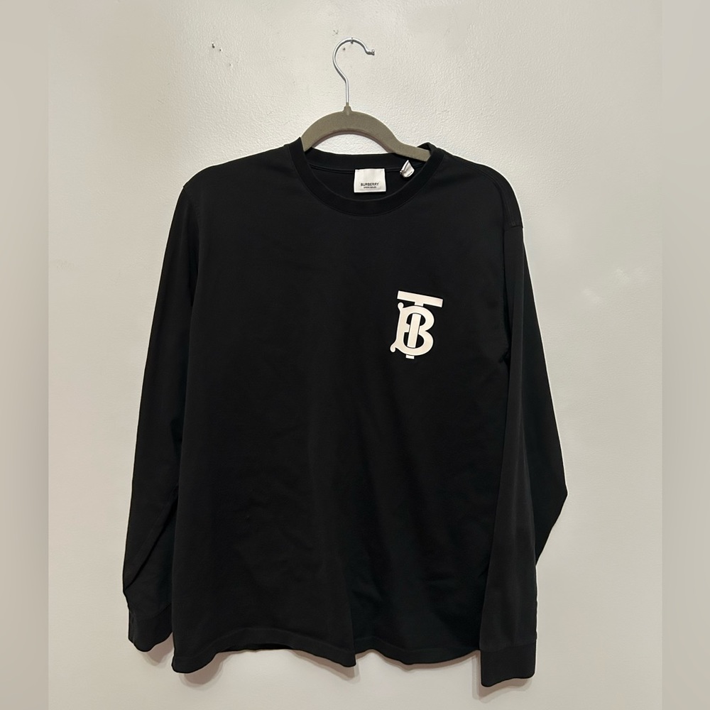 Burberry logo cotton long sleeve t shirt fast